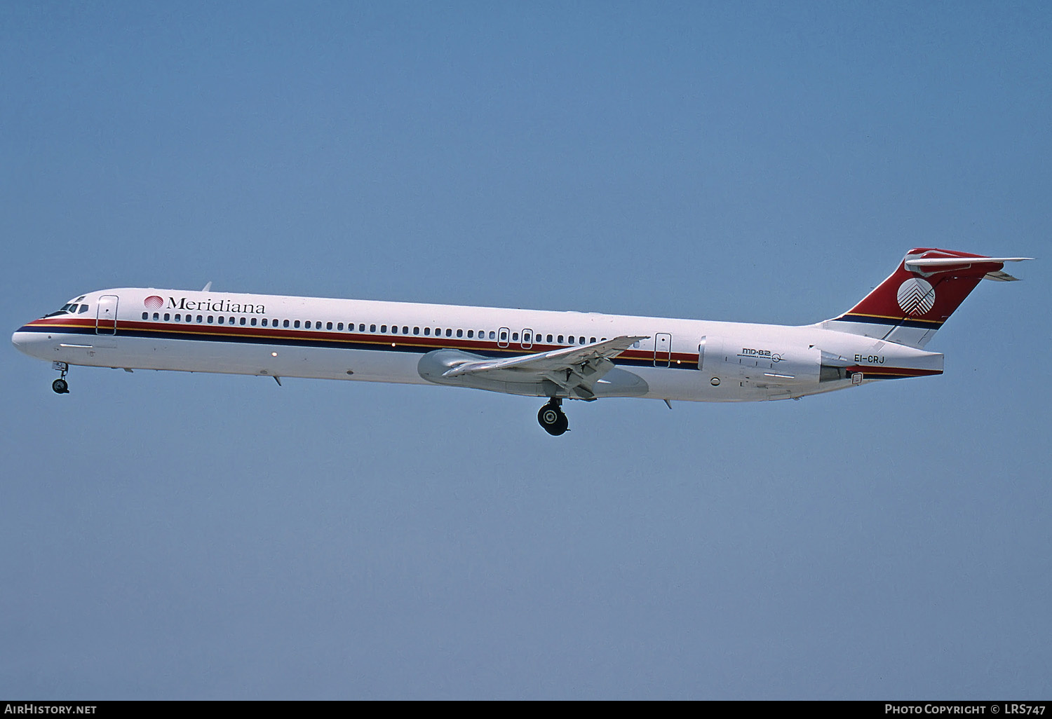 Aircraft Photo of EI-CRJ | McDonnell Douglas MD-83 (DC-9-83) | Meridiana | AirHistory.net #283564