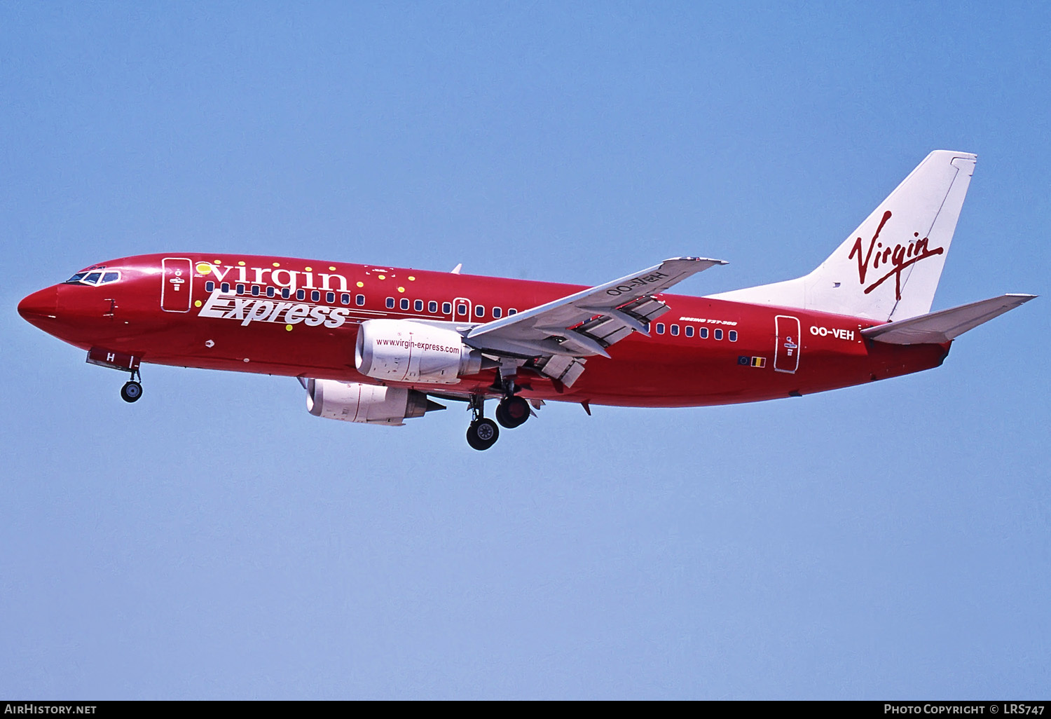Aircraft Photo of OO-VEH | Boeing 737-36N | Virgin Express | AirHistory.net #283574