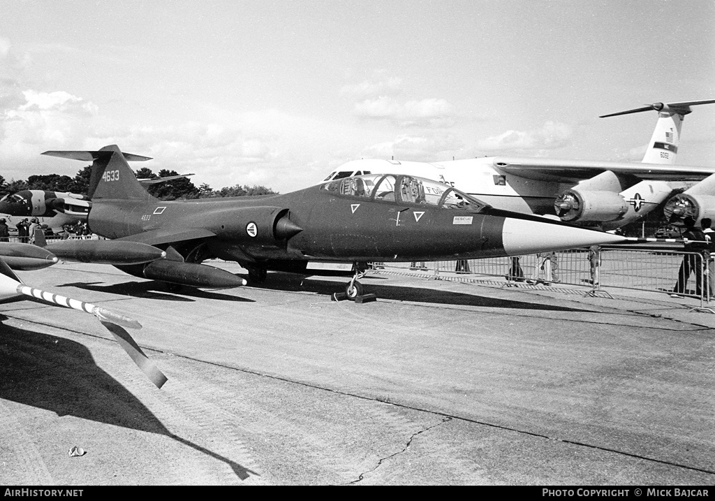 Aircraft Photo of 4633 | Lockheed CF-104D Starfighter Mk1 | Norway - Air Force | AirHistory.net #283646