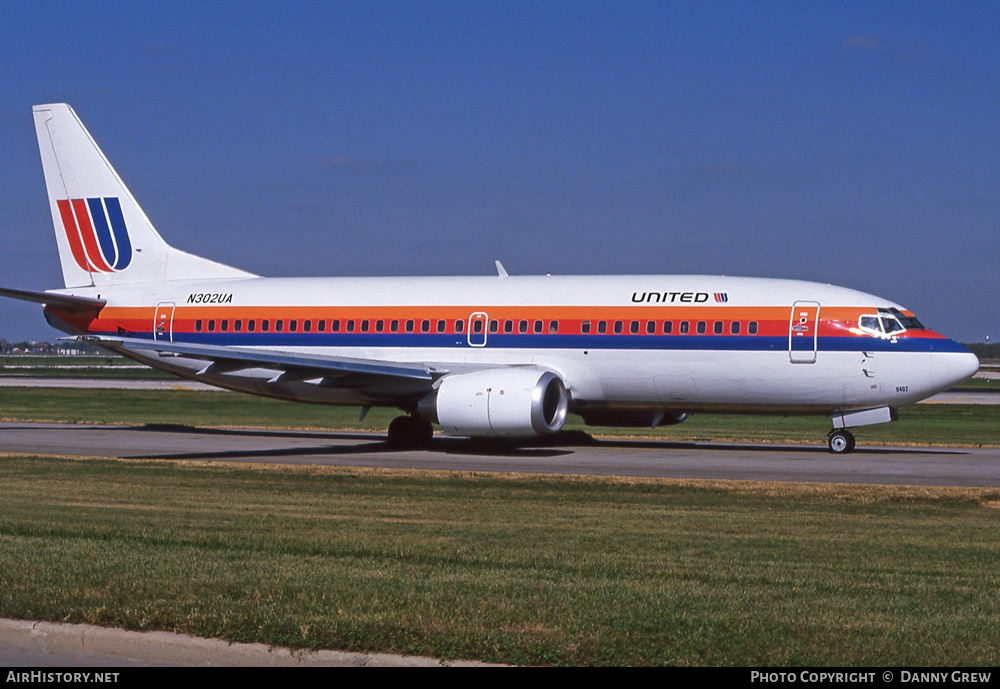 Aircraft Photo of N302UA | Boeing 737-322 | United Airlines | AirHistory.net #283700