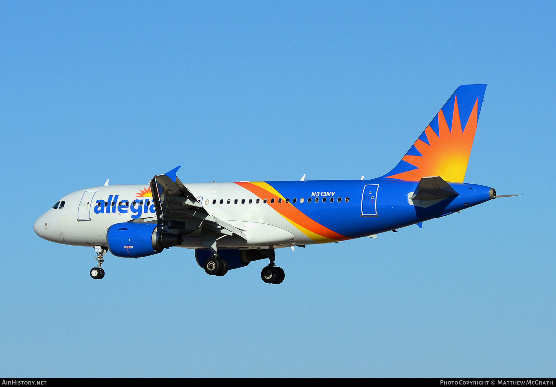 Aircraft Photo of N313NV | Airbus A319-111 | Allegiant Air | AirHistory.net #283707