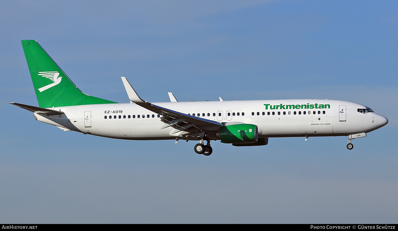 Aircraft Photo of EZ-A019 | Boeing 737-800 | Turkmenistan Airlines | AirHistory.net #283714