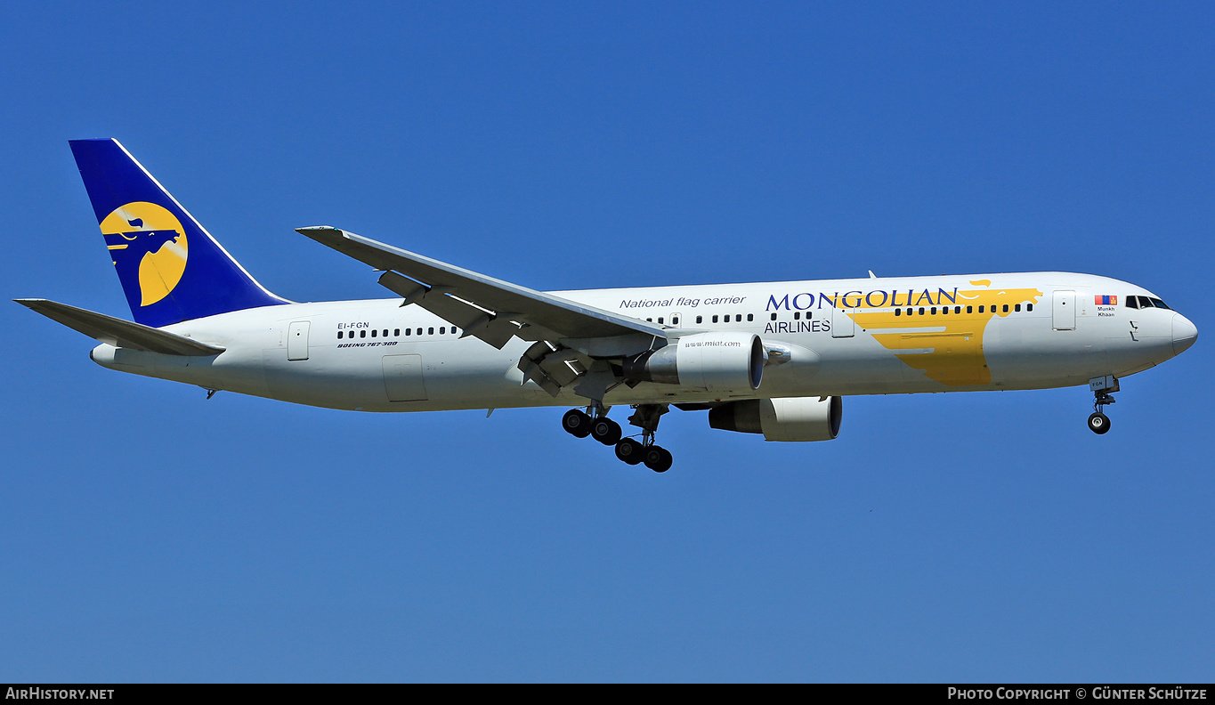 Aircraft Photo of EI-FGN | Boeing 767-3BG/ER | MIAT Mongolian Airlines | AirHistory.net #283717