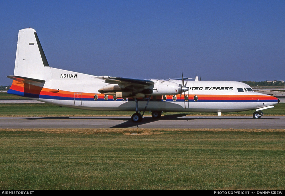 Aircraft Photo of N511AW | Fokker F27-500 Friendship | United Express | AirHistory.net #283795