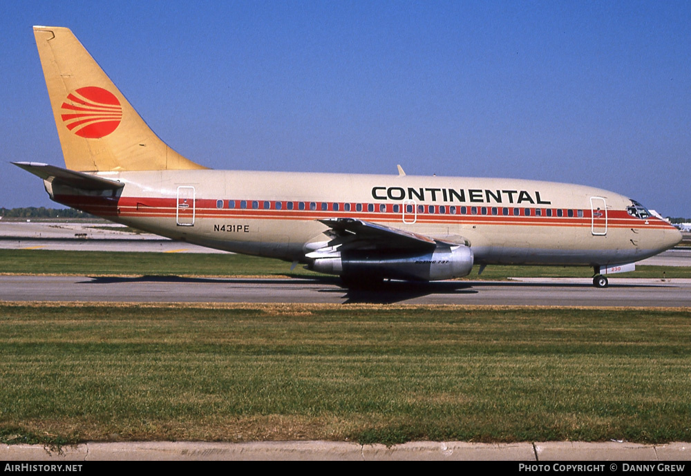 Aircraft Photo of N431PE | Boeing 737-217 | Continental Airlines | AirHistory.net #283831