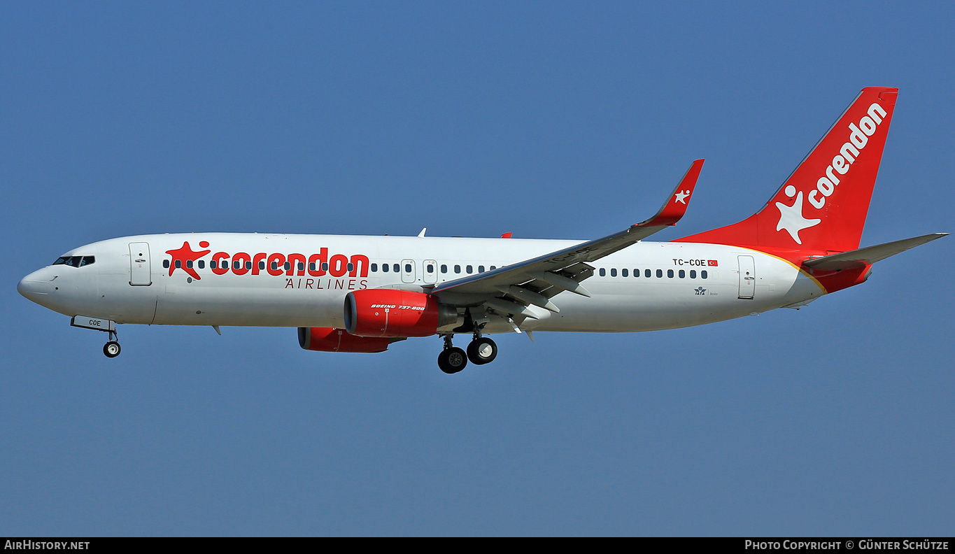 Aircraft Photo of TC-COE | Boeing 737-86J | Corendon Airlines | AirHistory.net #283842