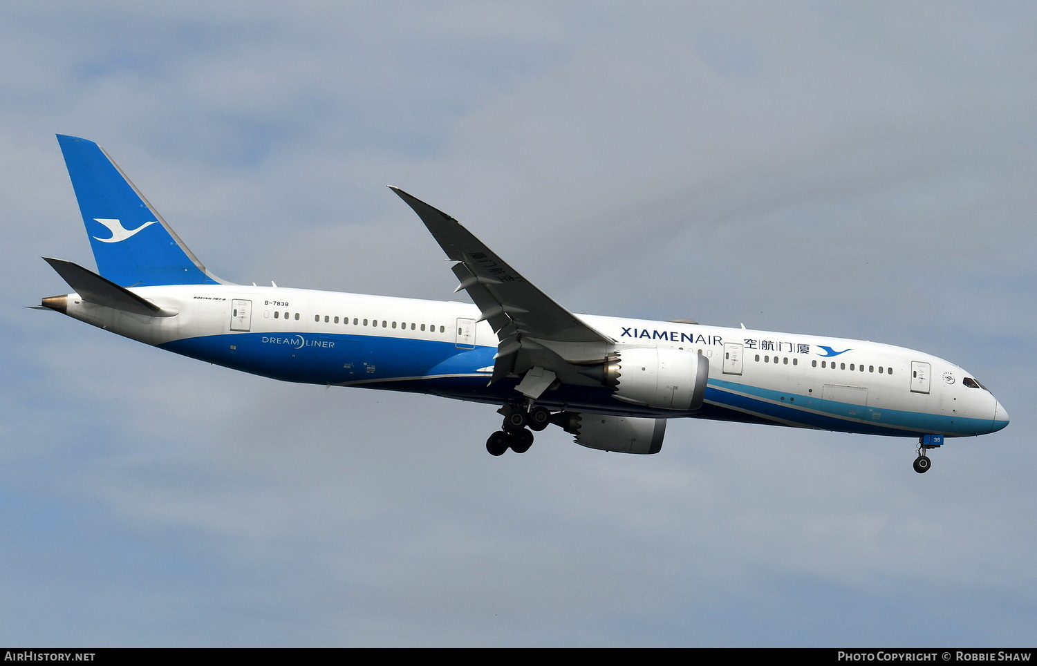 Aircraft Photo of B-7838 | Boeing 787-9 Dreamliner | Xiamen Airlines | AirHistory.net #284048