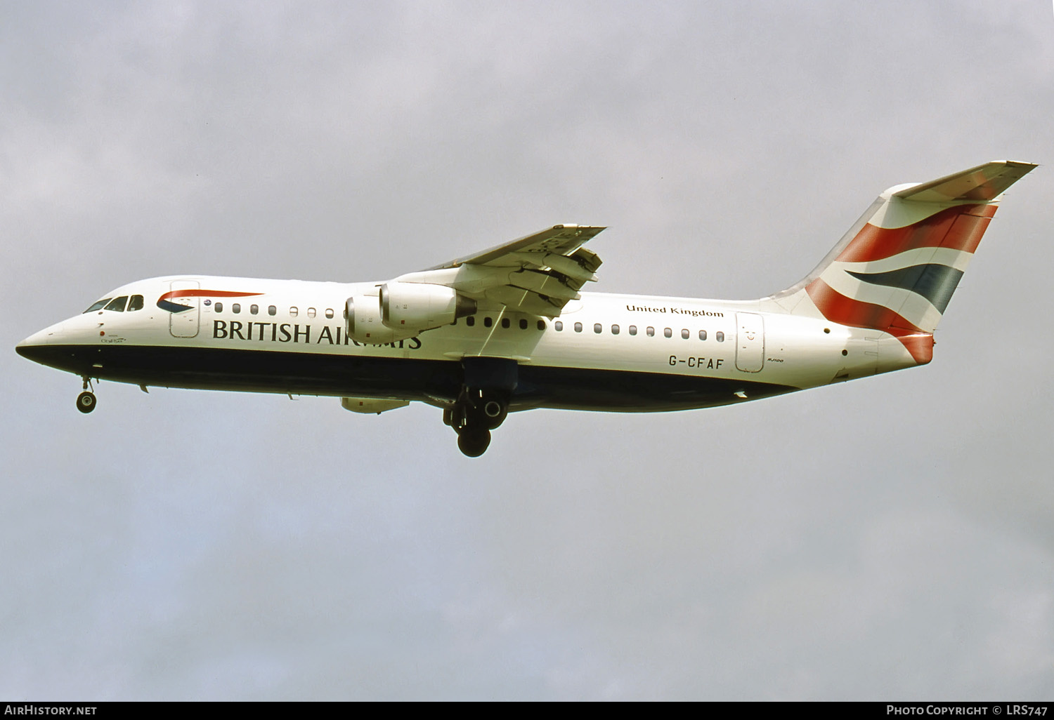 Aircraft Photo of G-CFAF | BAE Systems Avro 146-RJ100 | British Airways | AirHistory.net #284237