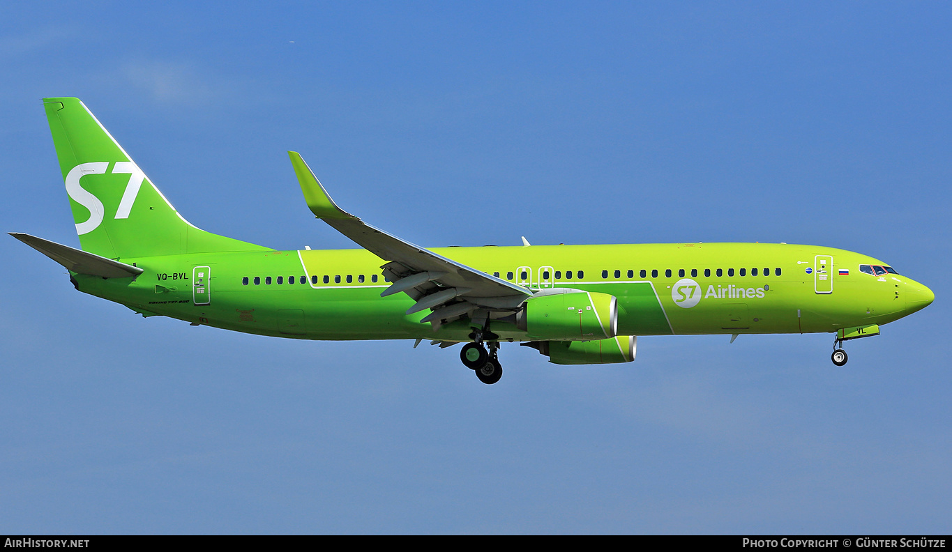 Aircraft Photo of VQ-BVL | Boeing 737-8GJ | S7 Airlines | AirHistory.net #284475