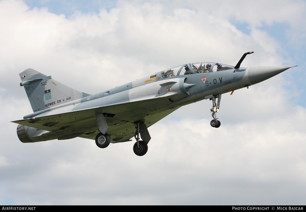 Aircraft Photo of 522 | Dassault Mirage 2000B | France - Air Force | AirHistory.net #284517