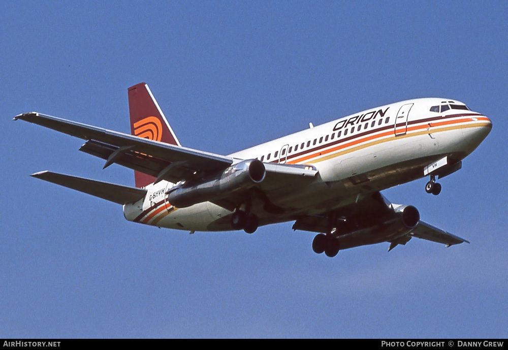 Aircraft Photo of G-BHVH | Boeing 737-2T5/Adv | Orion Airways | AirHistory.net #284770