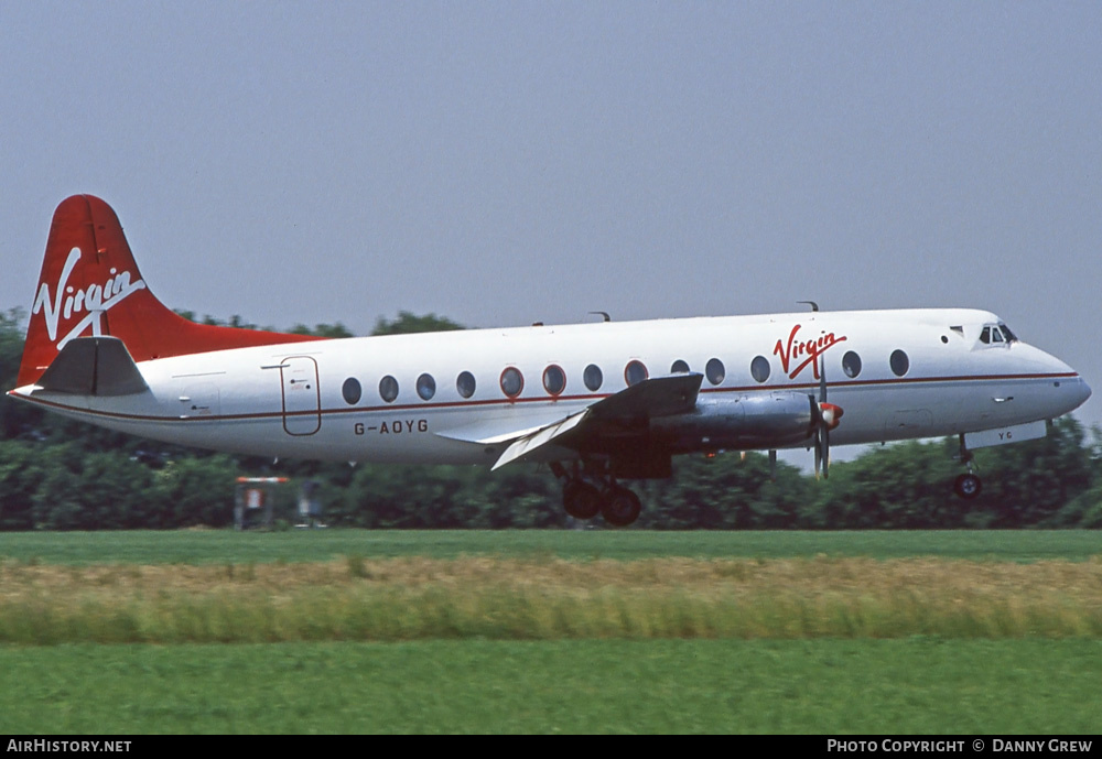 Aircraft Photo of G-AOYG | Vickers 806 Viscount | Virgin Atlantic Airways | AirHistory.net #284891