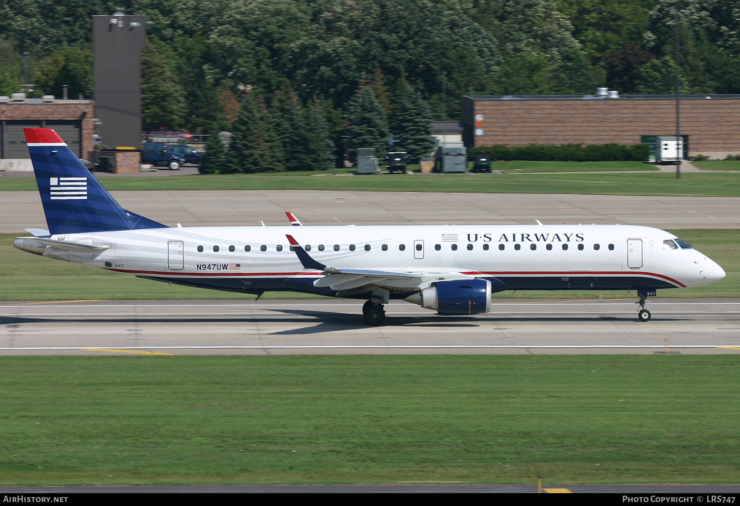 Aircraft Photo of N947UW | Embraer 190AR (ERJ-190-100IGW) | US Airways | AirHistory.net #284951