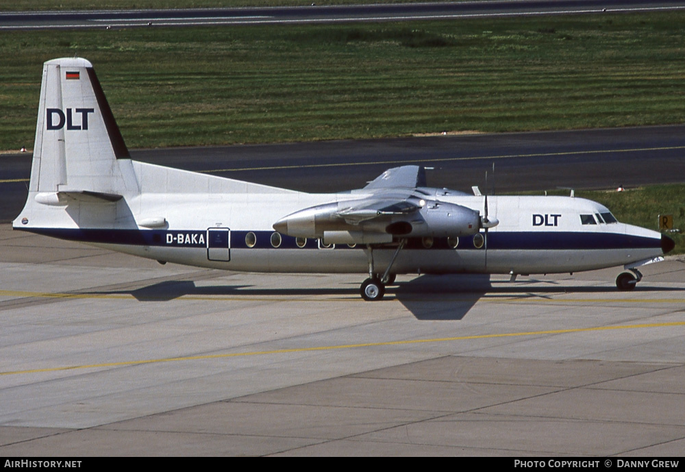 Aircraft Photo of D-BAKA | Fokker F27-100 Friendship | DLT - Deutsche Luftverkehrsgesellschaft | AirHistory.net #284999