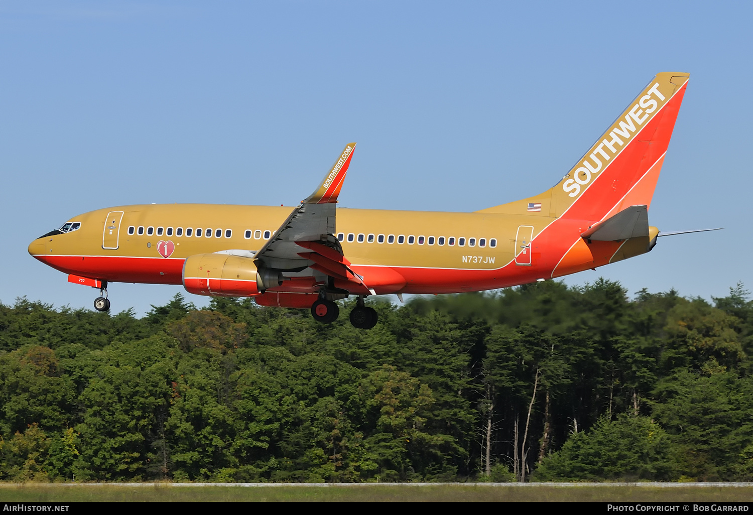 Aircraft Photo of N737JW | Boeing 737-7H4 | Southwest Airlines | AirHistory.net #285017