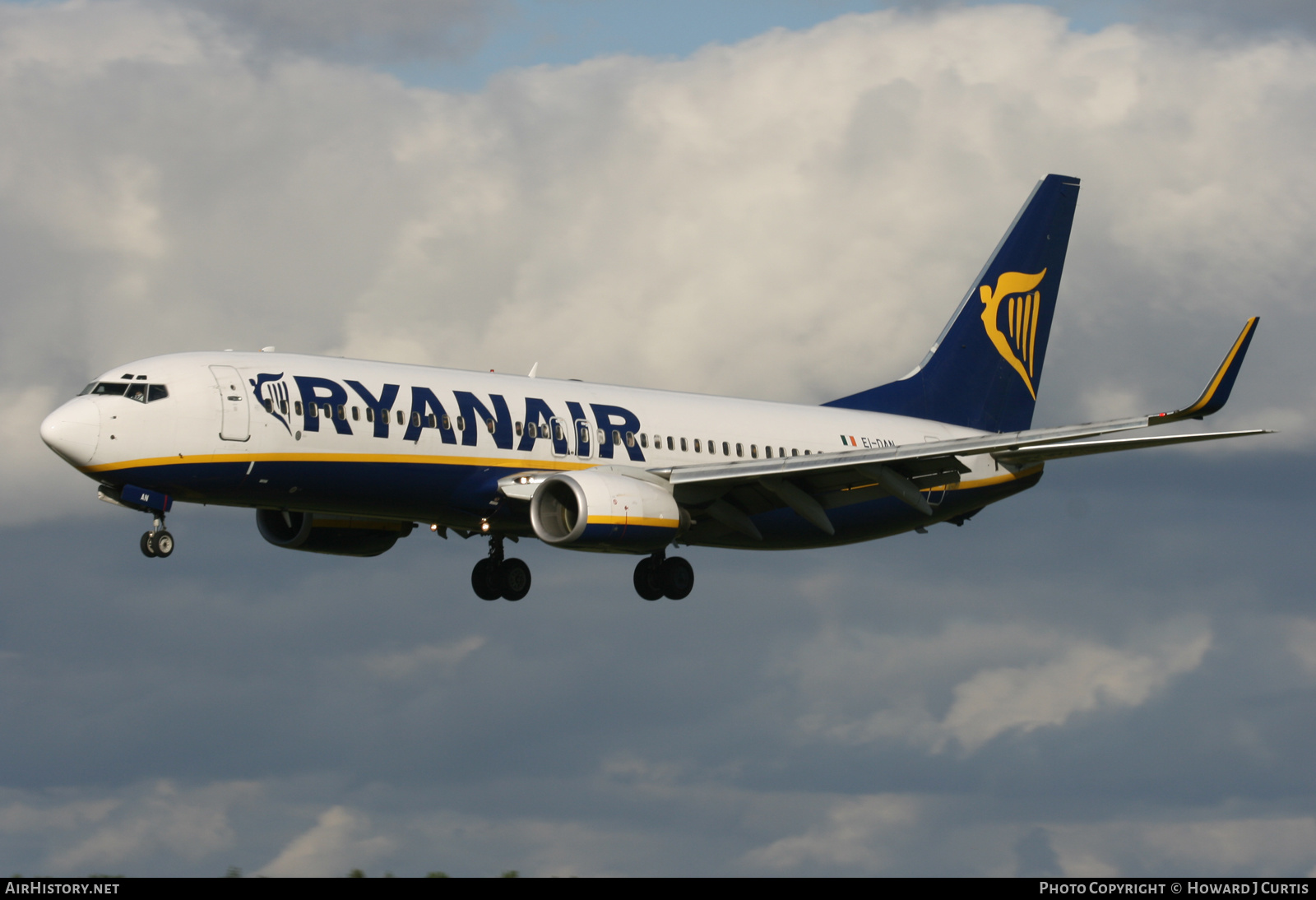Aircraft Photo of EI-DAN | Boeing 737-8AS | Ryanair | AirHistory.net #285225