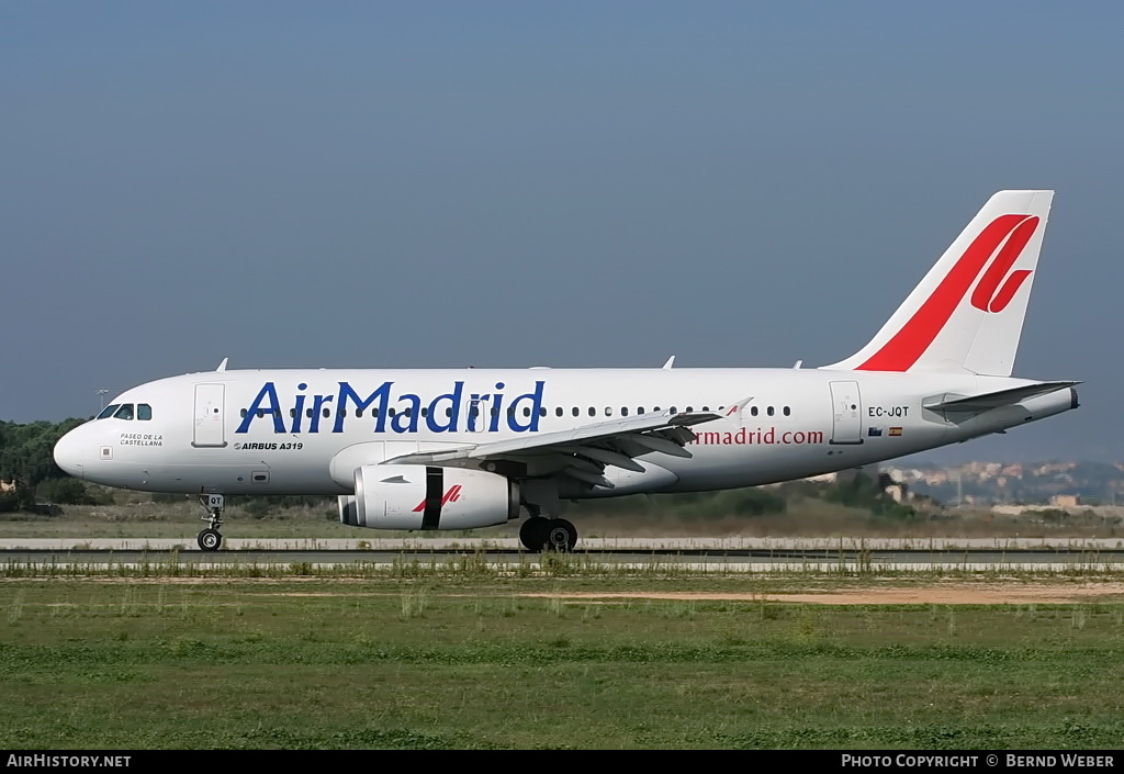 Aircraft Photo of EC-JQT | Airbus A319-132 | Air Madrid | AirHistory.net #285305
