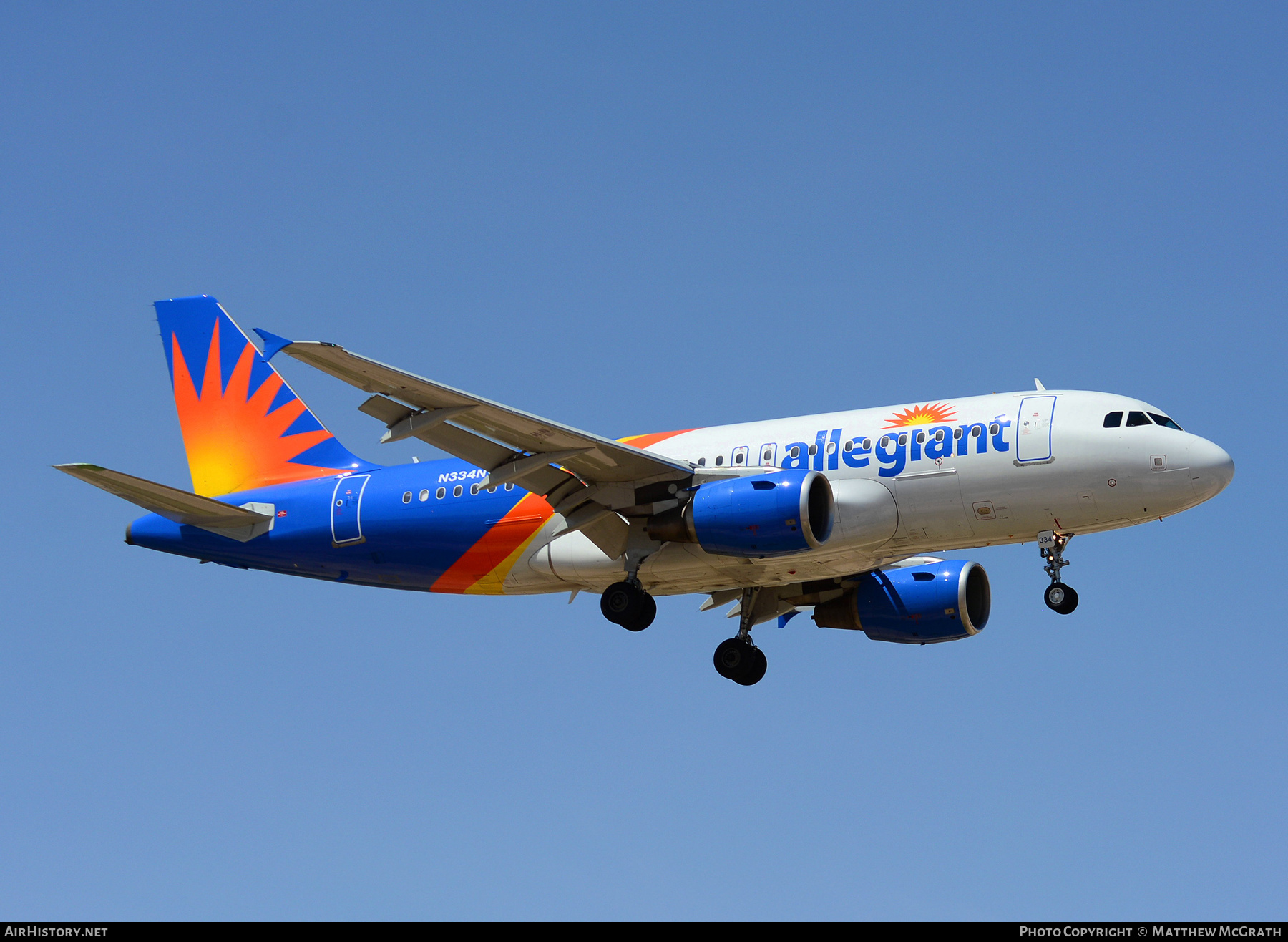 Aircraft Photo of N334NV | Airbus A319-111 | Allegiant Air | AirHistory.net #285344