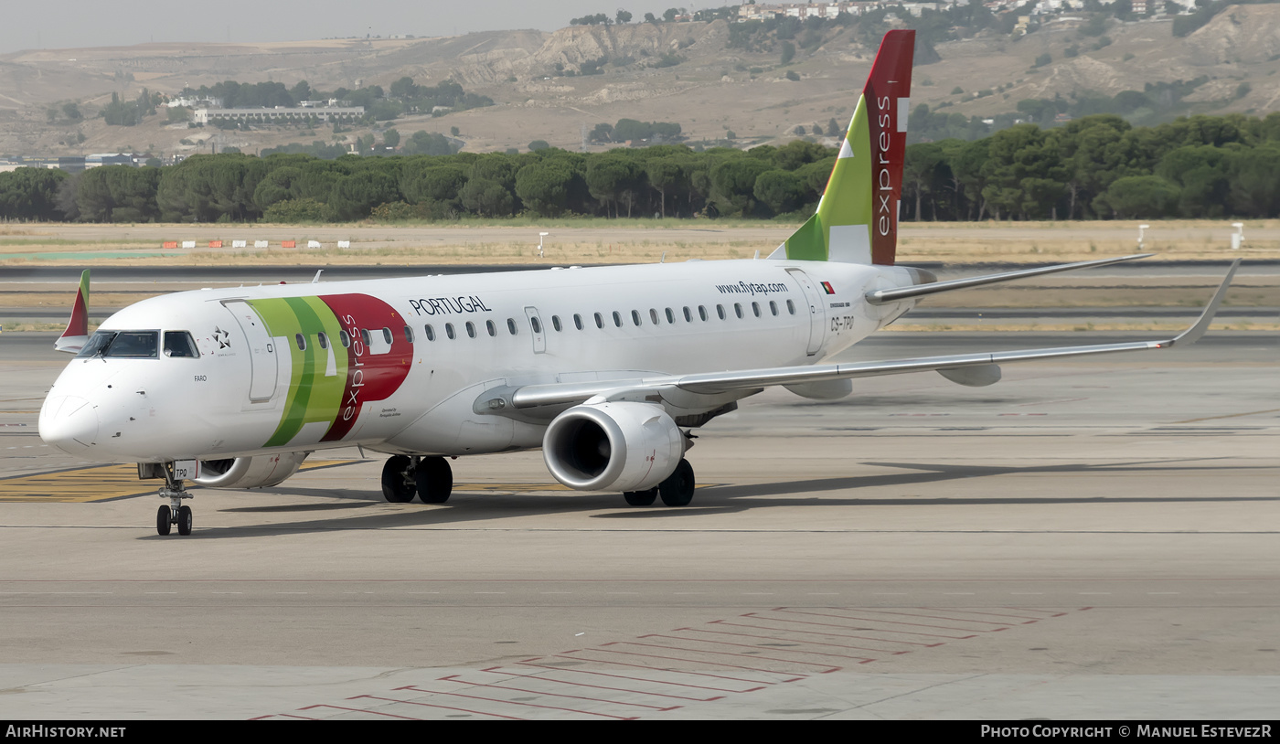 Aircraft Photo of CS-TPQ | Embraer 190LR (ERJ-190-100LR) | TAP Portugal Express | AirHistory.net #285425