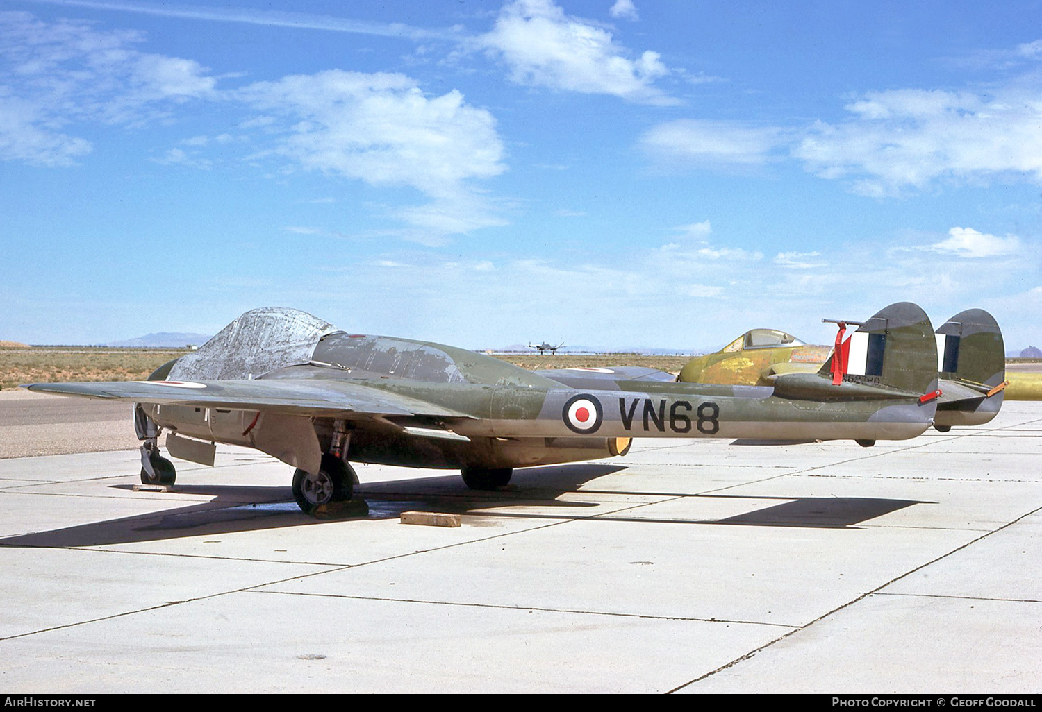 Aircraft Photo of N6878D / VN68 | De Havilland D.H. 100 Vampire F3 | UK - Air Force | AirHistory.net #285440