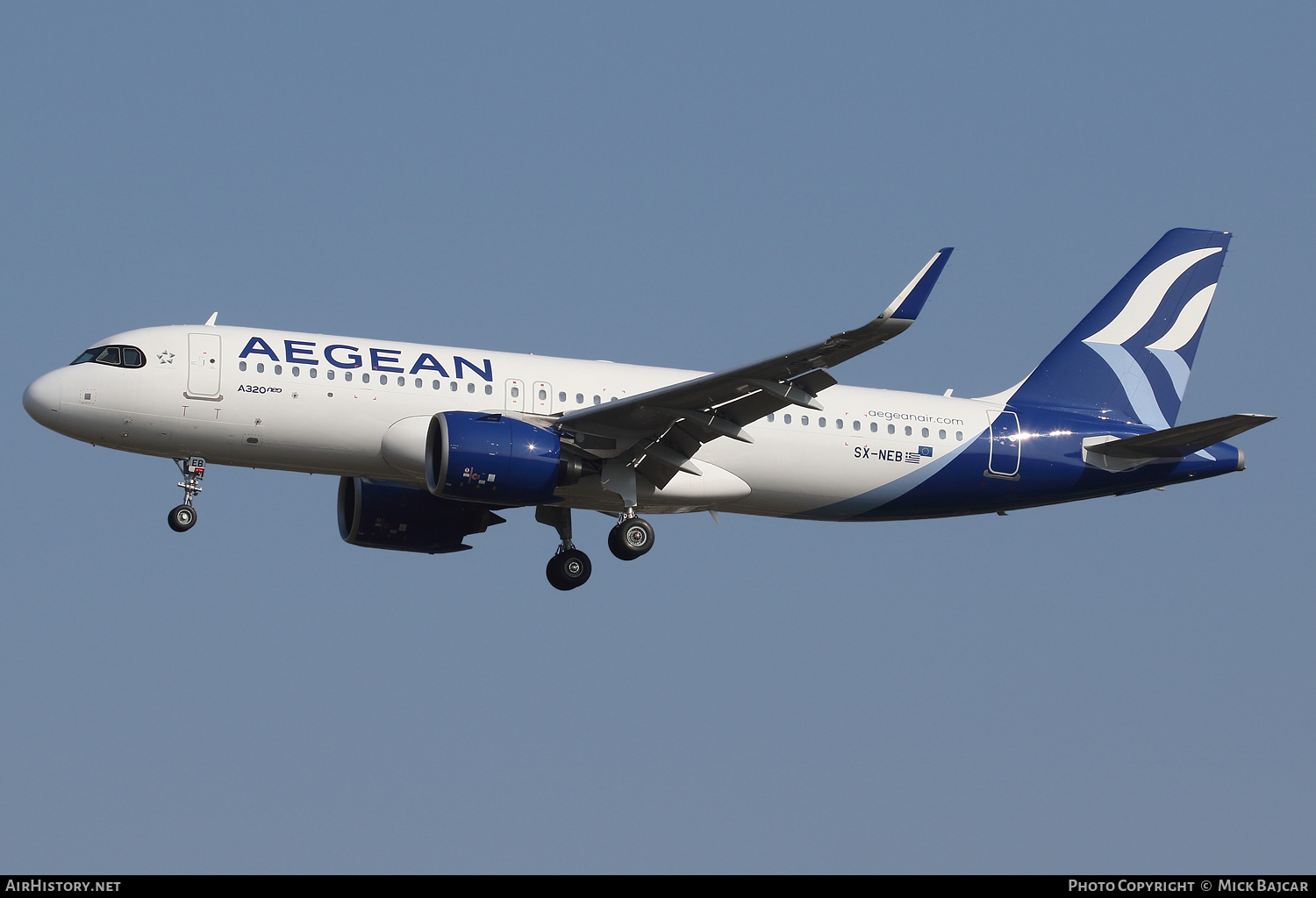 Aircraft Photo of SX-NEB | Airbus A320-271N | Aegean Airlines | AirHistory.net #285504