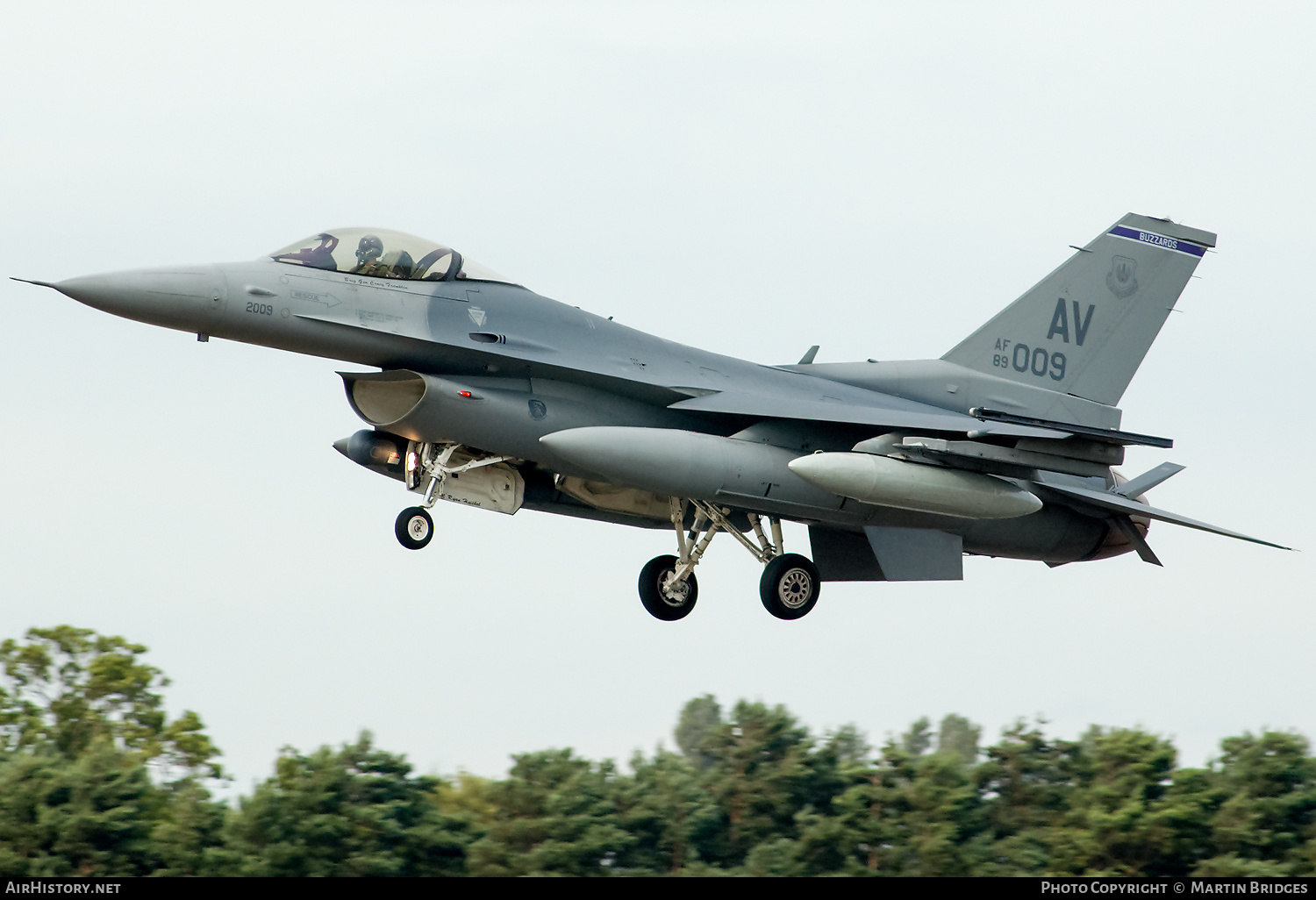 Aircraft Photo of 89-2009 / AF89-009 | General Dynamics F-16CG Night Falcon | USA - Air Force | AirHistory.net #285535