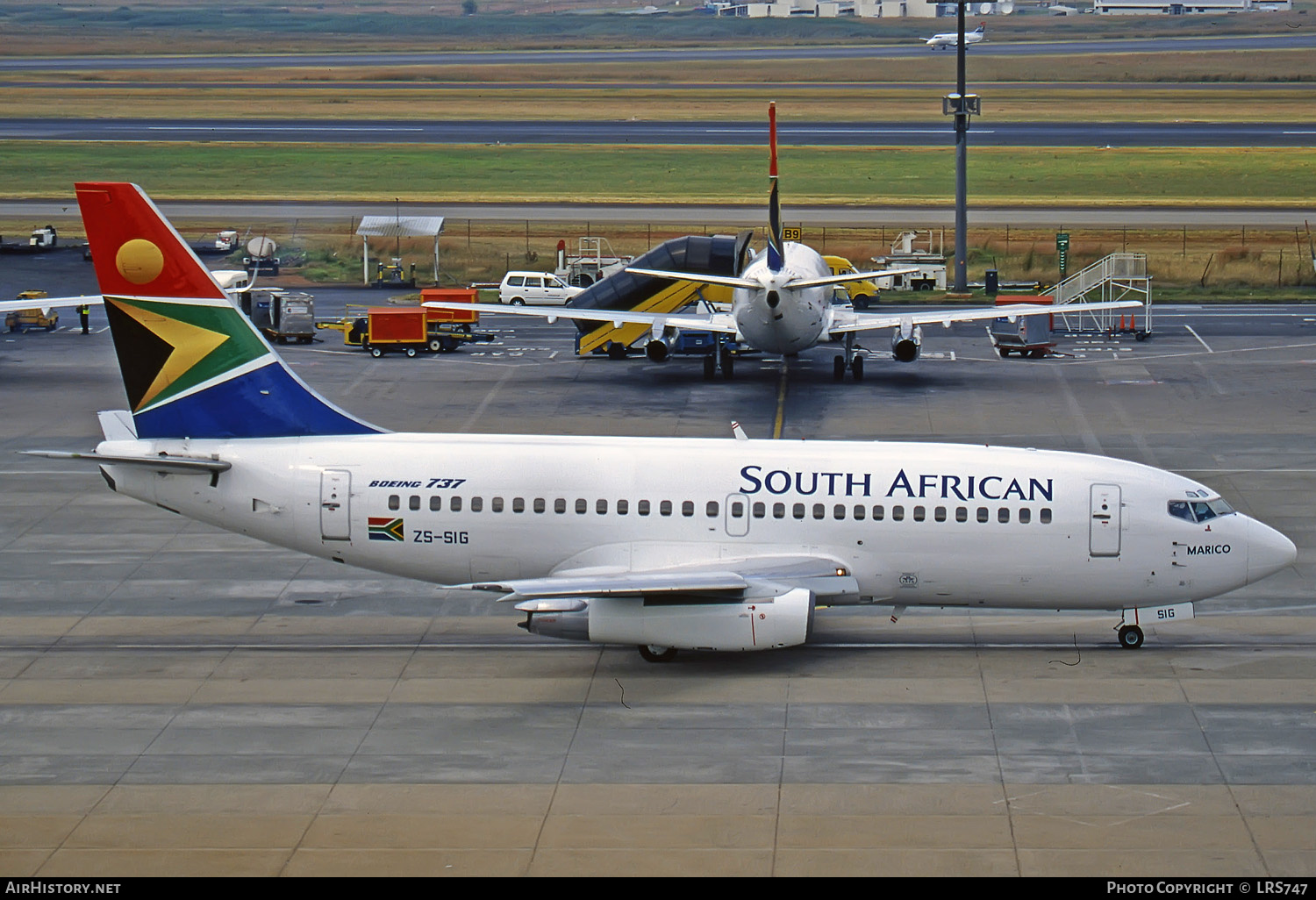 Aircraft Photo of ZS-SIG | Boeing 737-244/Adv | South African Airways | AirHistory.net #285619