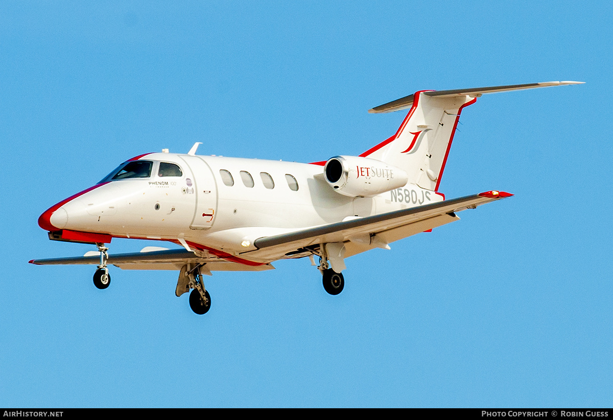 Aircraft Photo of N580JS | Embraer EMB-500 Phenom 100 | JetSuite | AirHistory.net #285682