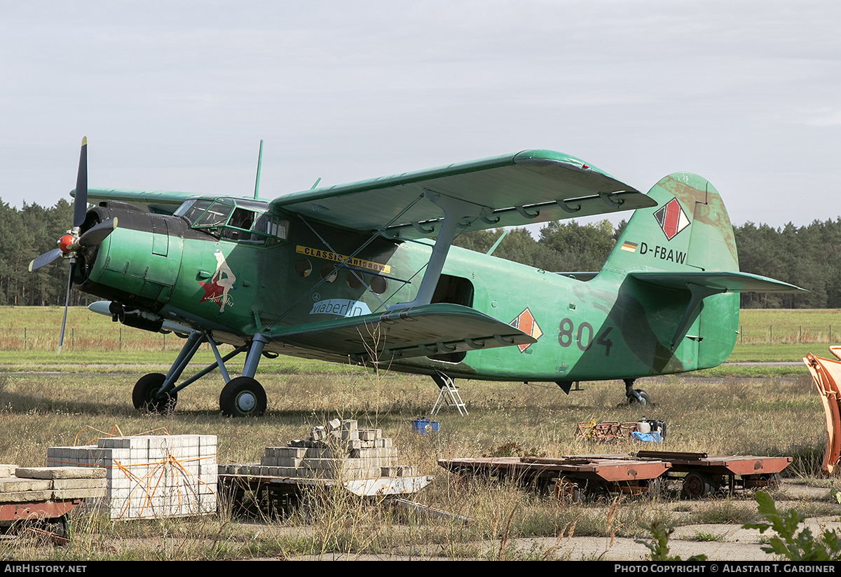 Aircraft Photo of D-FBAW / 804 | Antonov An-2T | East Germany - Air Force | AirHistory.net #285946