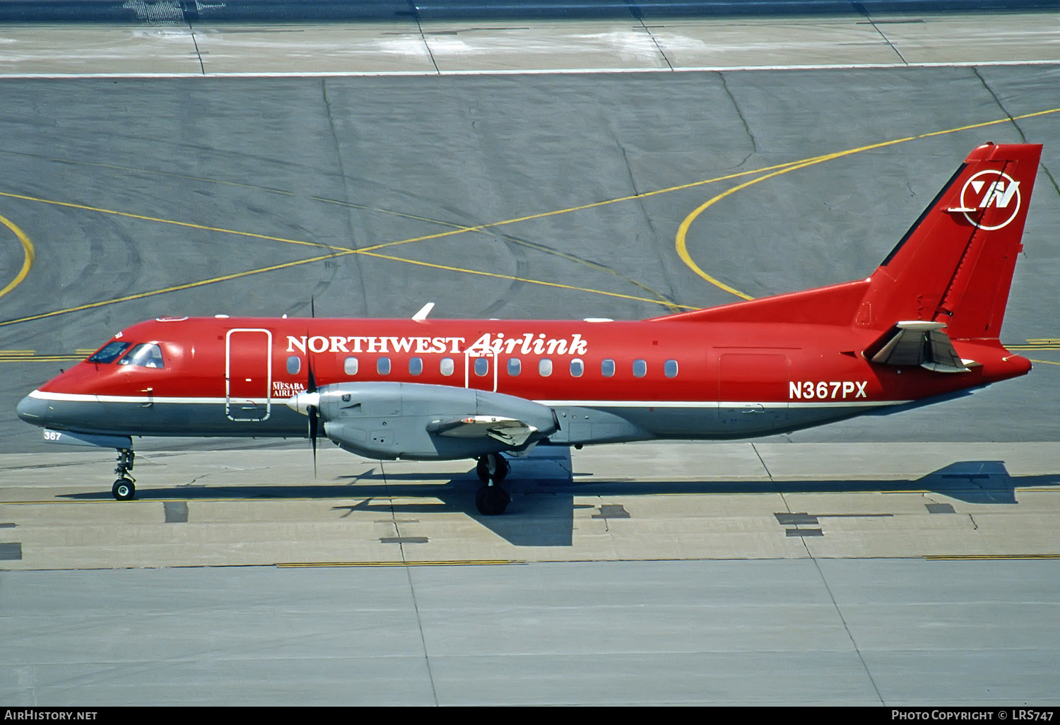 Aircraft Photo of N367PX | Saab 340B | Northwest Airlink | AirHistory.net #286041
