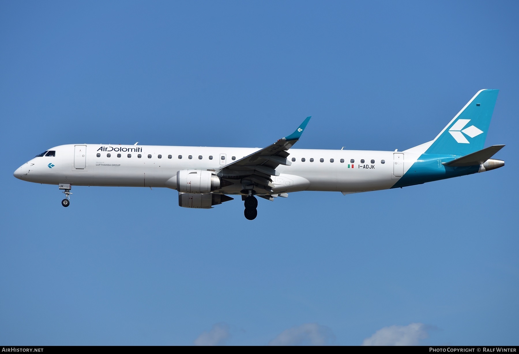 Aircraft Photo of I-ADJK | Embraer 195LR (ERJ-190-200LR) | Air Dolomiti | AirHistory.net #286043