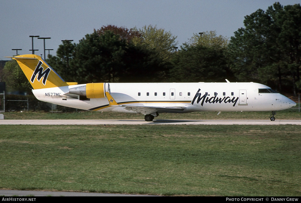Aircraft Photo of N577ML | Bombardier CRJ-200ER (CL-600-2B19) | Midway Airlines | AirHistory.net #286173