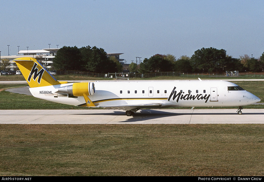 Aircraft Photo of N586ML | Bombardier CRJ-200LR (CL-600-2B19) | Midway Airlines | AirHistory.net #286198