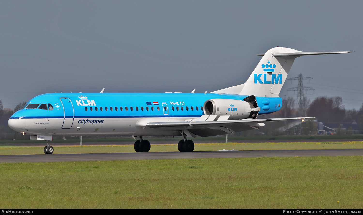 Aircraft Photo of PH-KZD | Fokker 70 (F28-0070) | KLM Cityhopper | AirHistory.net #286202