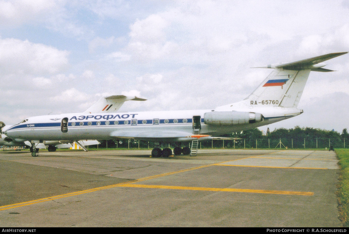Aircraft Photo of RA-65760 | Tupolev Tu-134AK | Aeroflot | AirHistory.net #286614