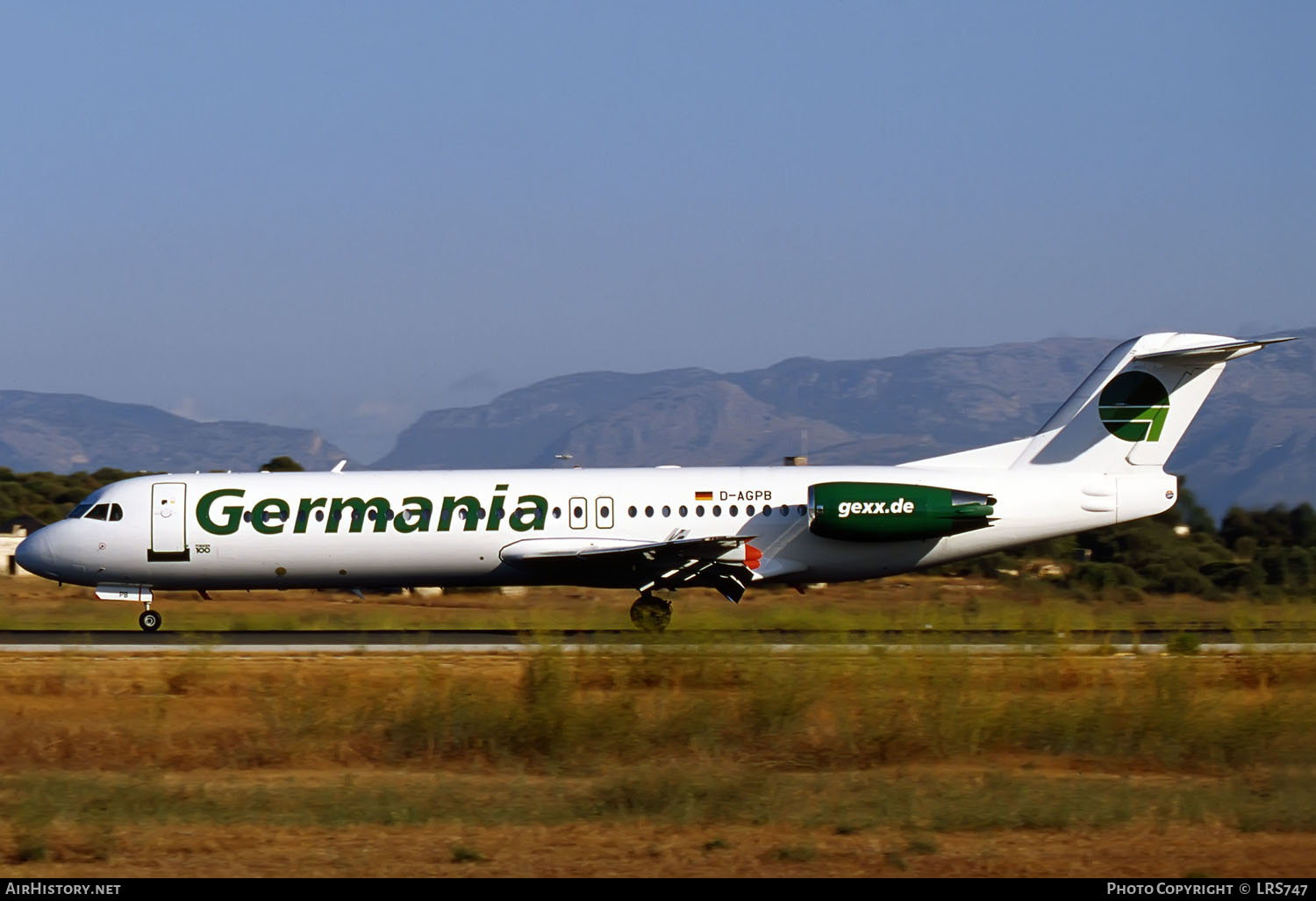 Aircraft Photo of D-AGPB | Fokker 100 (F28-0100) | Germania | AirHistory.net #286768