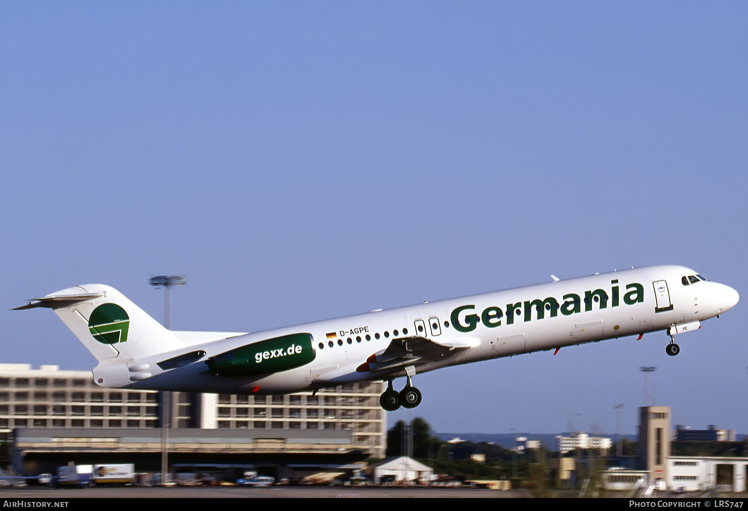 Aircraft Photo of D-AGPE | Fokker 100 (F28-0100) | Germania | AirHistory.net #286845