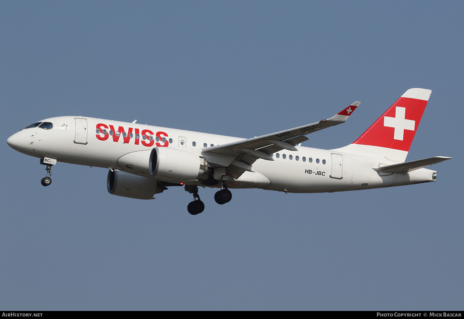 Aircraft Photo of HB-JBC | Bombardier CSeries CS100 (BD-500-1A10) | Swiss International Air Lines | AirHistory.net #286861