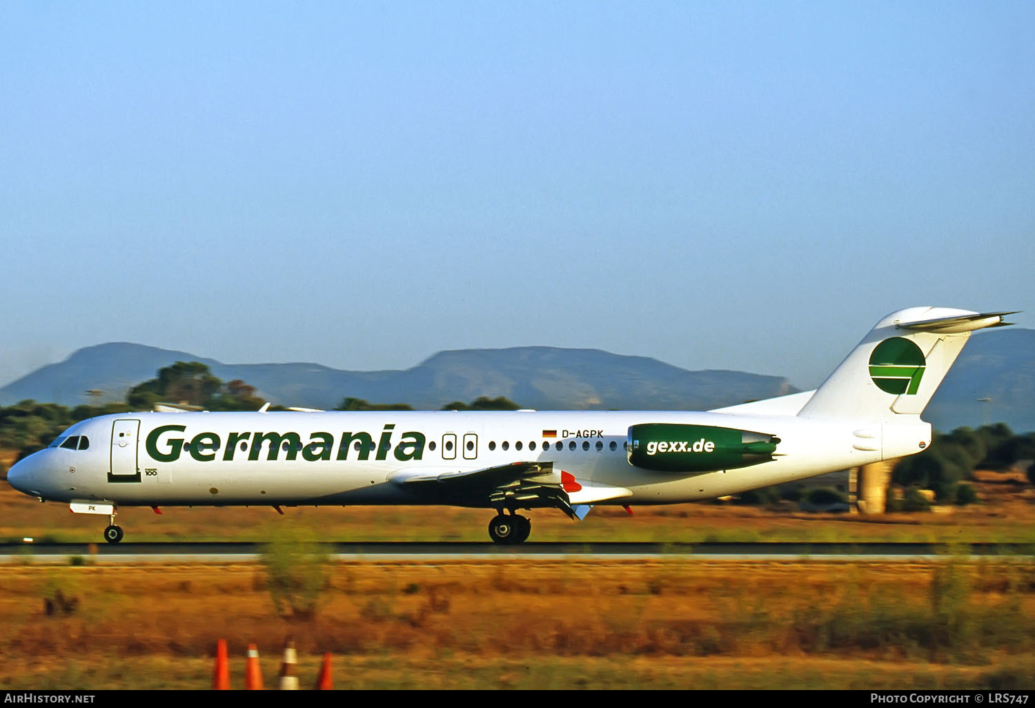 Aircraft Photo of D-AGPK | Fokker 100 (F28-0100) | Germania | AirHistory.net #286865