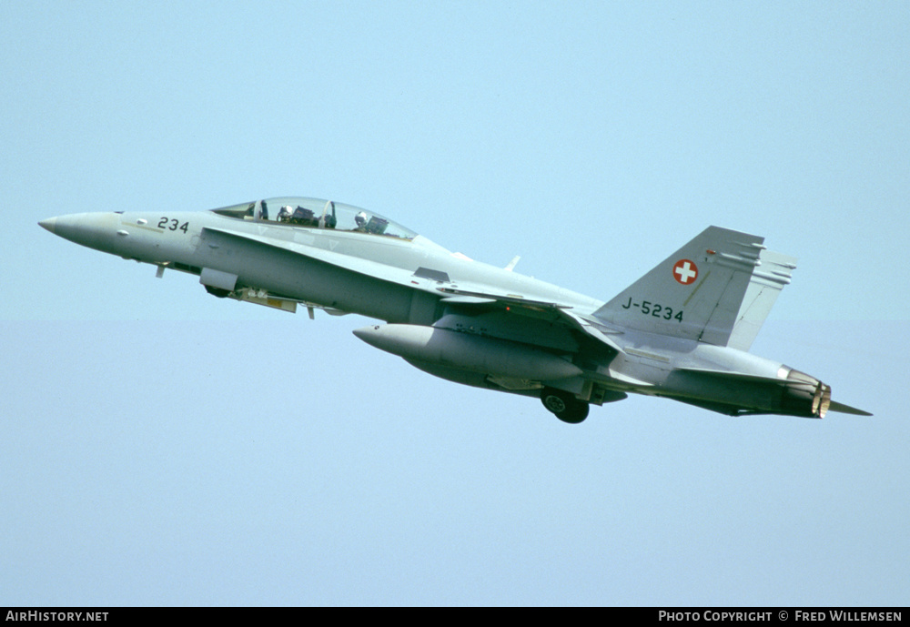 Aircraft Photo of J-5234 | McDonnell Douglas F/A-18D Hornet | Switzerland - Air Force | AirHistory.net #286887