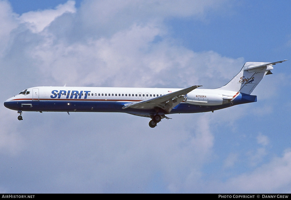 Aircraft Photo of N750RA | McDonnell Douglas MD-87 (DC-9-87) | Spirit Airlines | AirHistory.net #287073