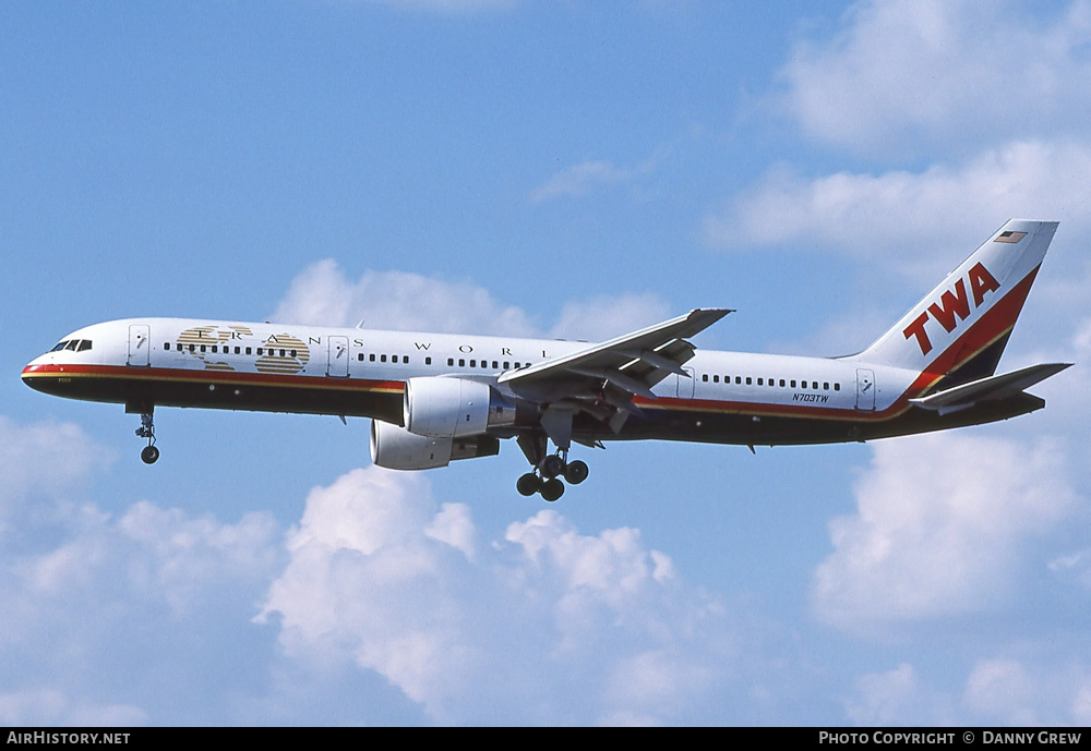 Aircraft Photo of N703TW | Boeing 757-2Q8 | Trans World Airlines - TWA | AirHistory.net #287105