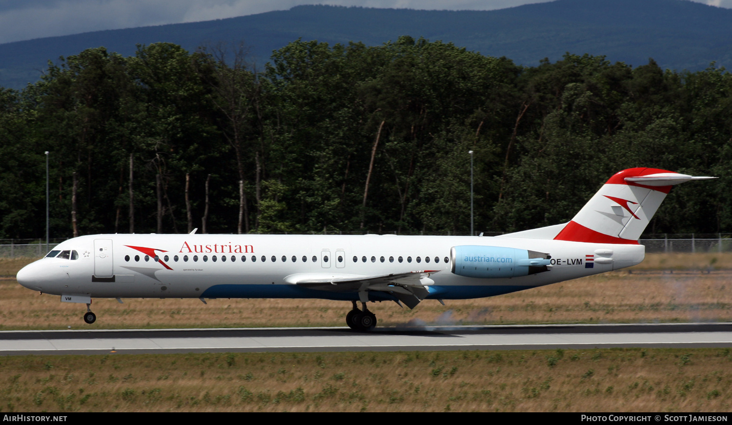 Aircraft Photo of OE-LVM | Fokker 100 (F28-0100) | Austrian Airlines | AirHistory.net #287184