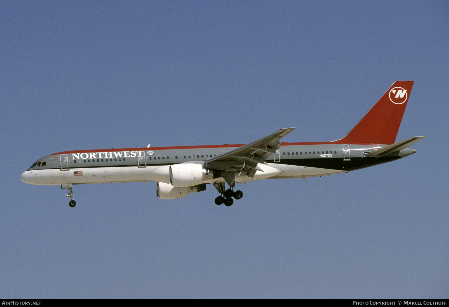 Aircraft Photo of N527US | Boeing 757-251 | Northwest Airlines | AirHistory.net #287210