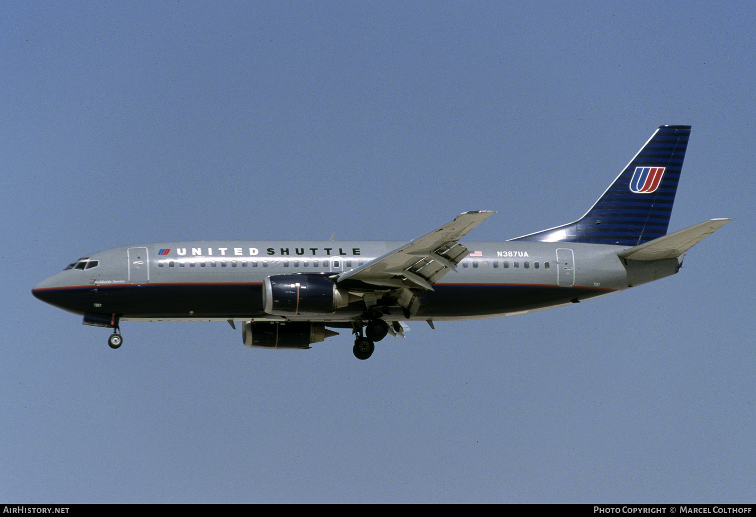Aircraft Photo of N387UA | Boeing 737-322 | United Shuttle | AirHistory.net #287281