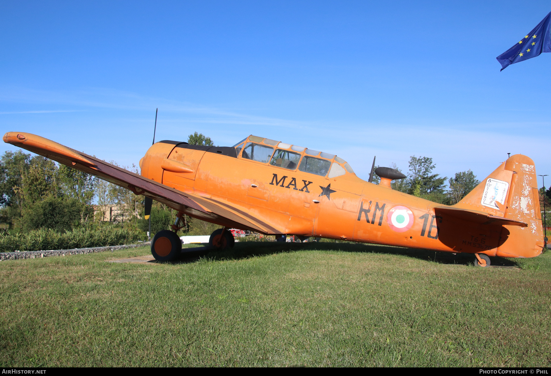 Aircraft Photo of MM53670 | North American T-6G Texan | Italy - Air Force | AirHistory.net #287360