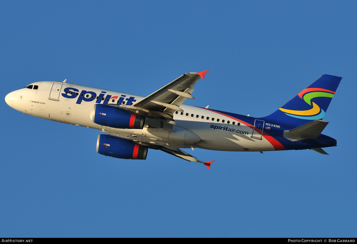 Aircraft Photo of N534NK | Airbus A319-132 | Spirit Airlines | AirHistory.net #287519