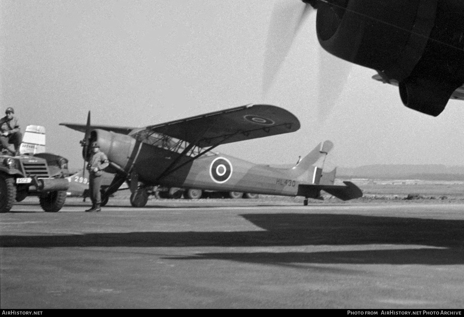 Aircraft Photo of HL430 | Stinson L-1A Vigilant Mk1 | UK - Air Force | AirHistory.net #287571