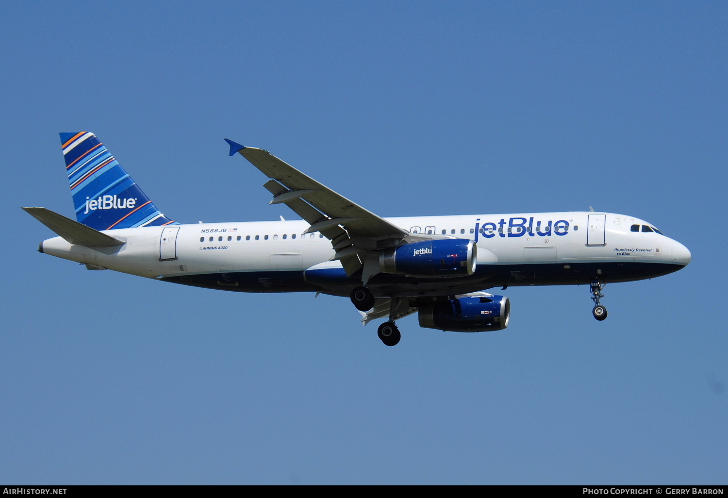 Aircraft Photo of N588JB | Airbus A320-232 | JetBlue Airways | AirHistory.net #287615