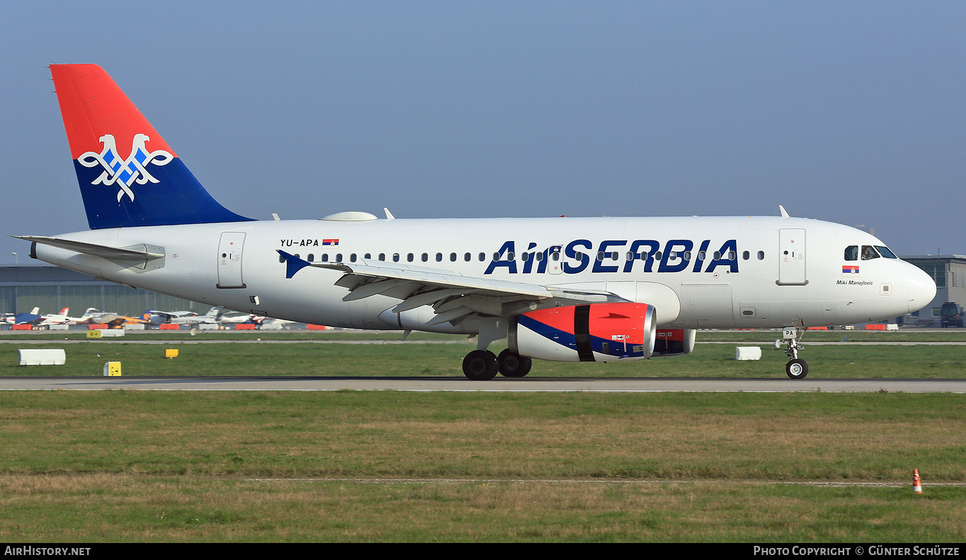 Aircraft Photo of YU-APA | Airbus A319-132 | Air Serbia | AirHistory.net #287778